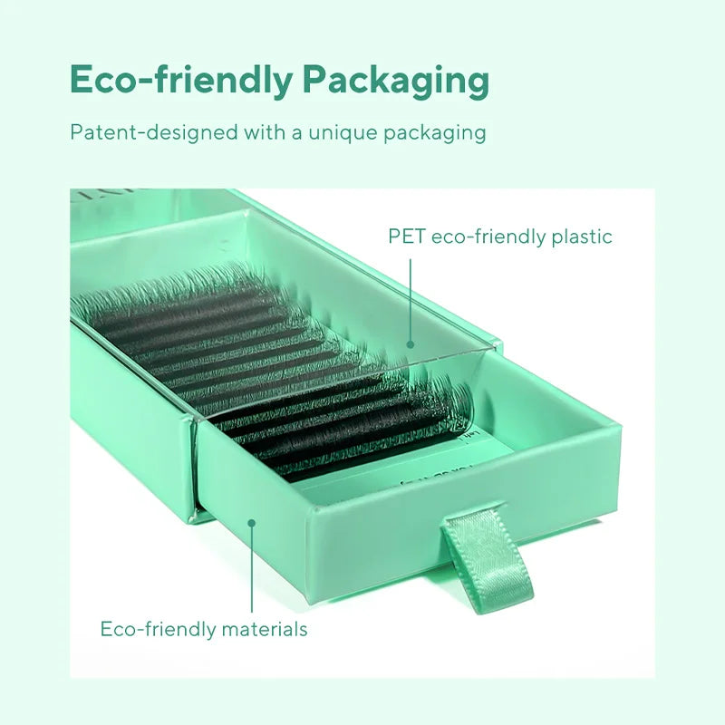 Handmade 3D–5D premade volume lashes – soft, natural mink look