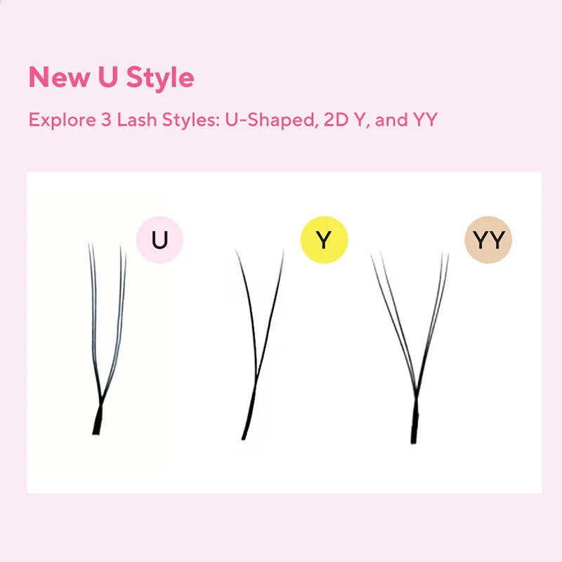 DIYDAY U-Shaped Double Layer YY Lashes – Ultra Soft False Eyelashes