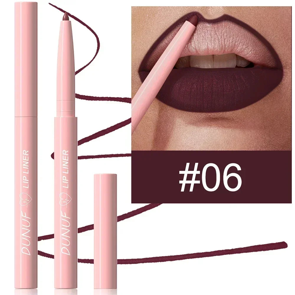Tapered Lip Liner Pencil – Matte Red/Brown, Long Lasting & Waterproof
