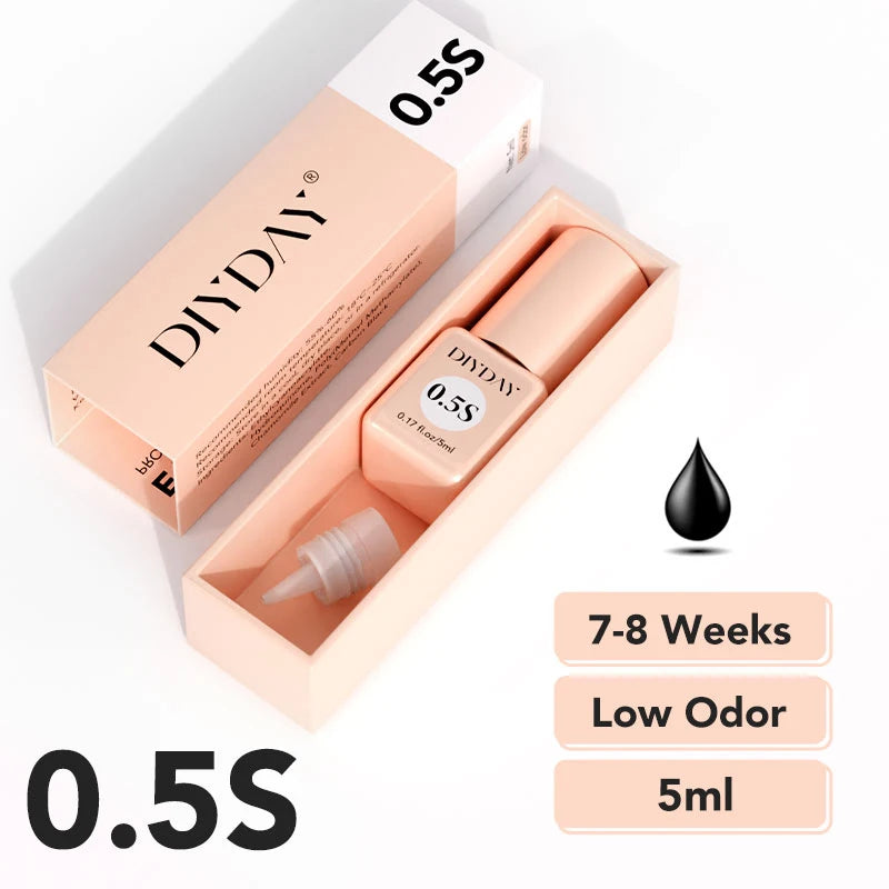 DIYDAY 5ml Eyelash Glue – Fast Drying, Low Odor Adhesive