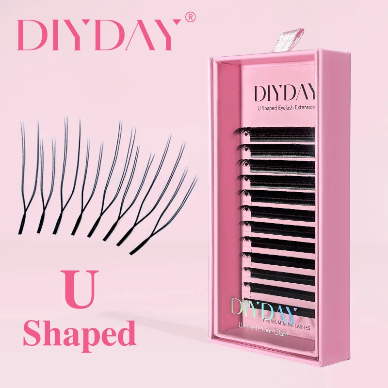 DIYDAY U-Shaped Double Layer YY Lashes – Ultra Soft False Eyelashes