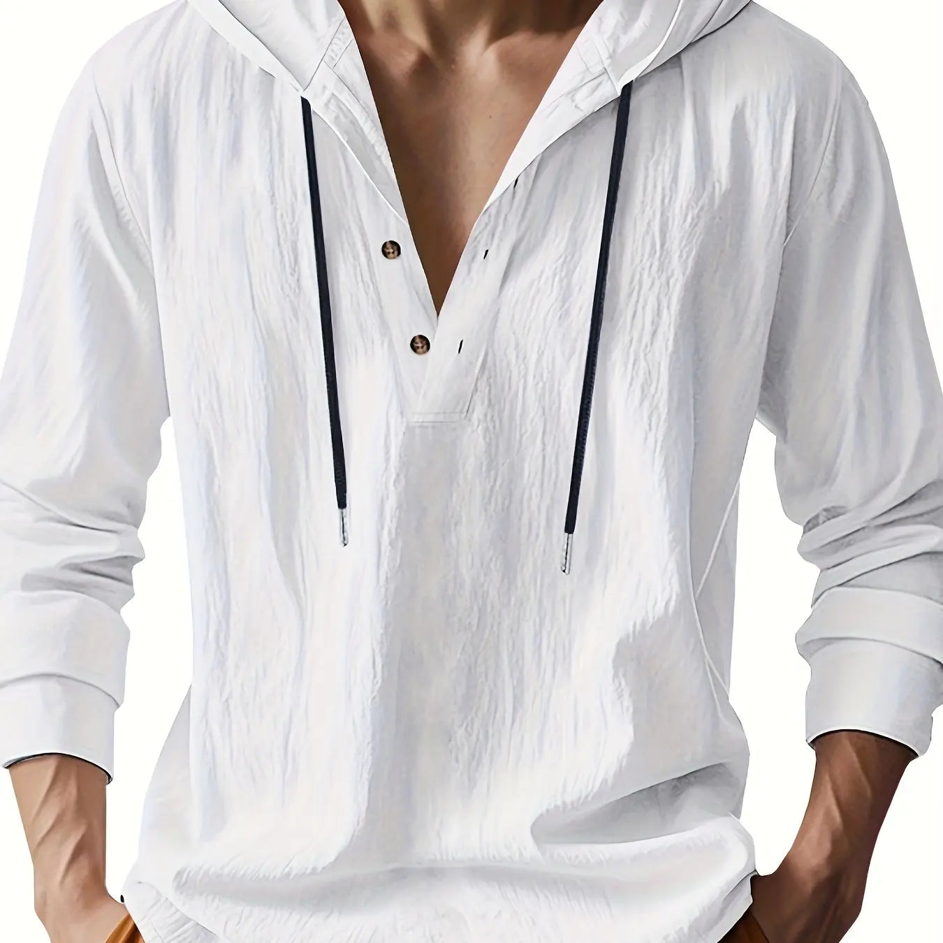 Men's Linen Henley Shirt