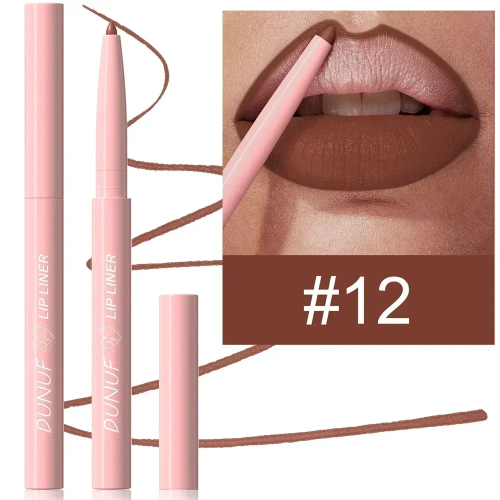 Tapered Lip Liner Pencil – Matte Red/Brown, Long Lasting & Waterproof