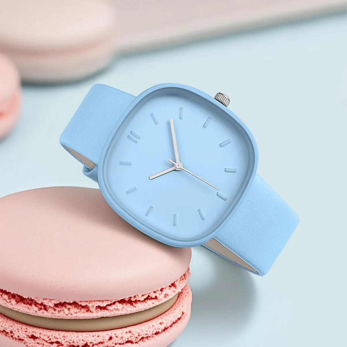 Fashionable Luxury Popular Minimalist PU Leather Quartz Women's Watch Bracelet Holiday Gift