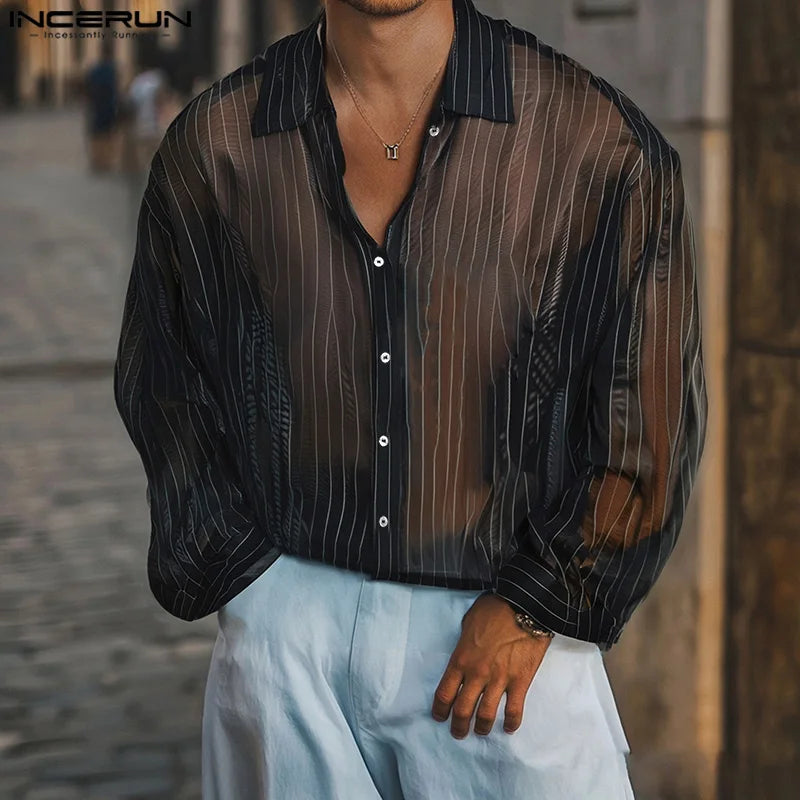 Men's Striped Oversize Shirt