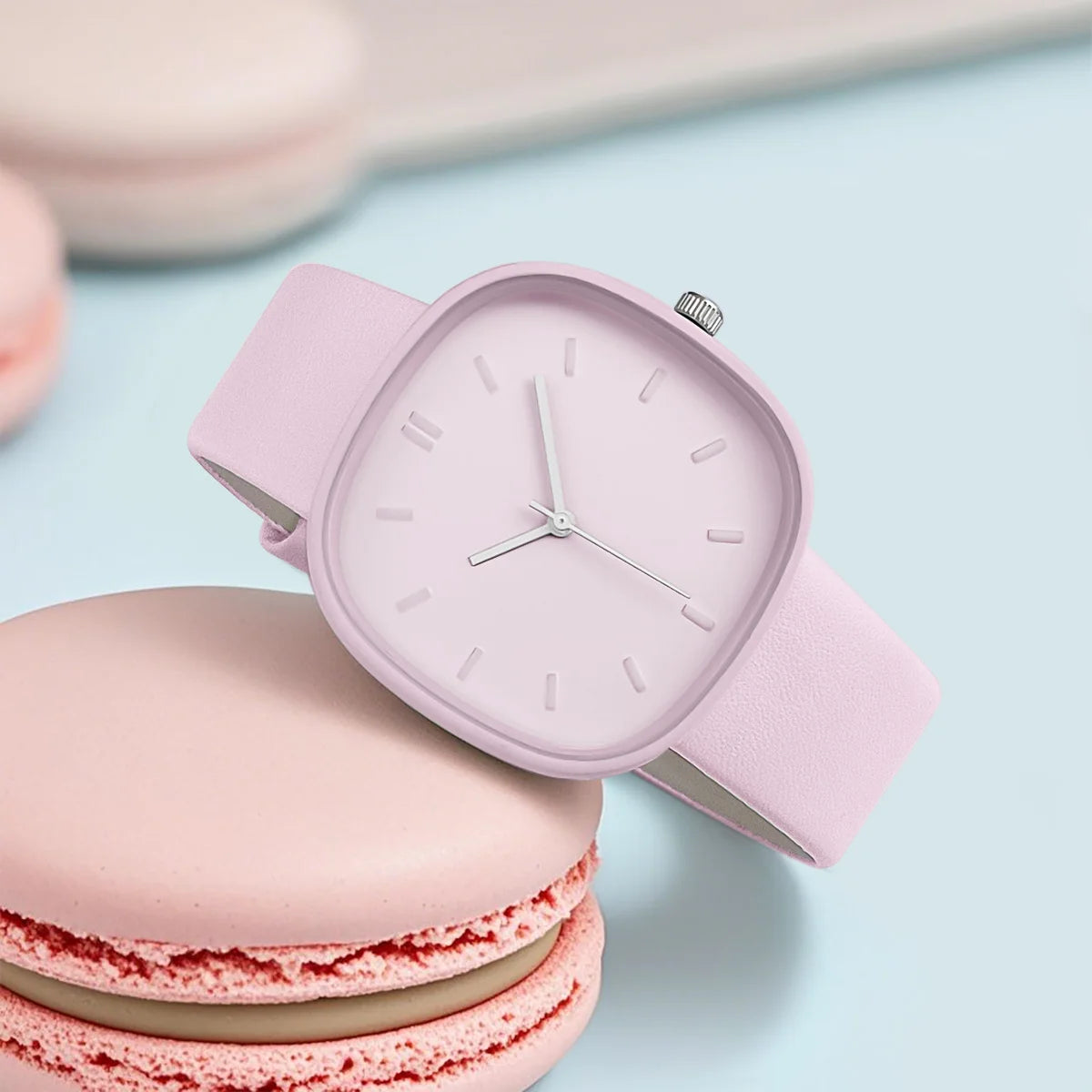 Fashionable Luxury Popular Minimalist PU Leather Quartz Women's Watch Bracelet Holiday Gift