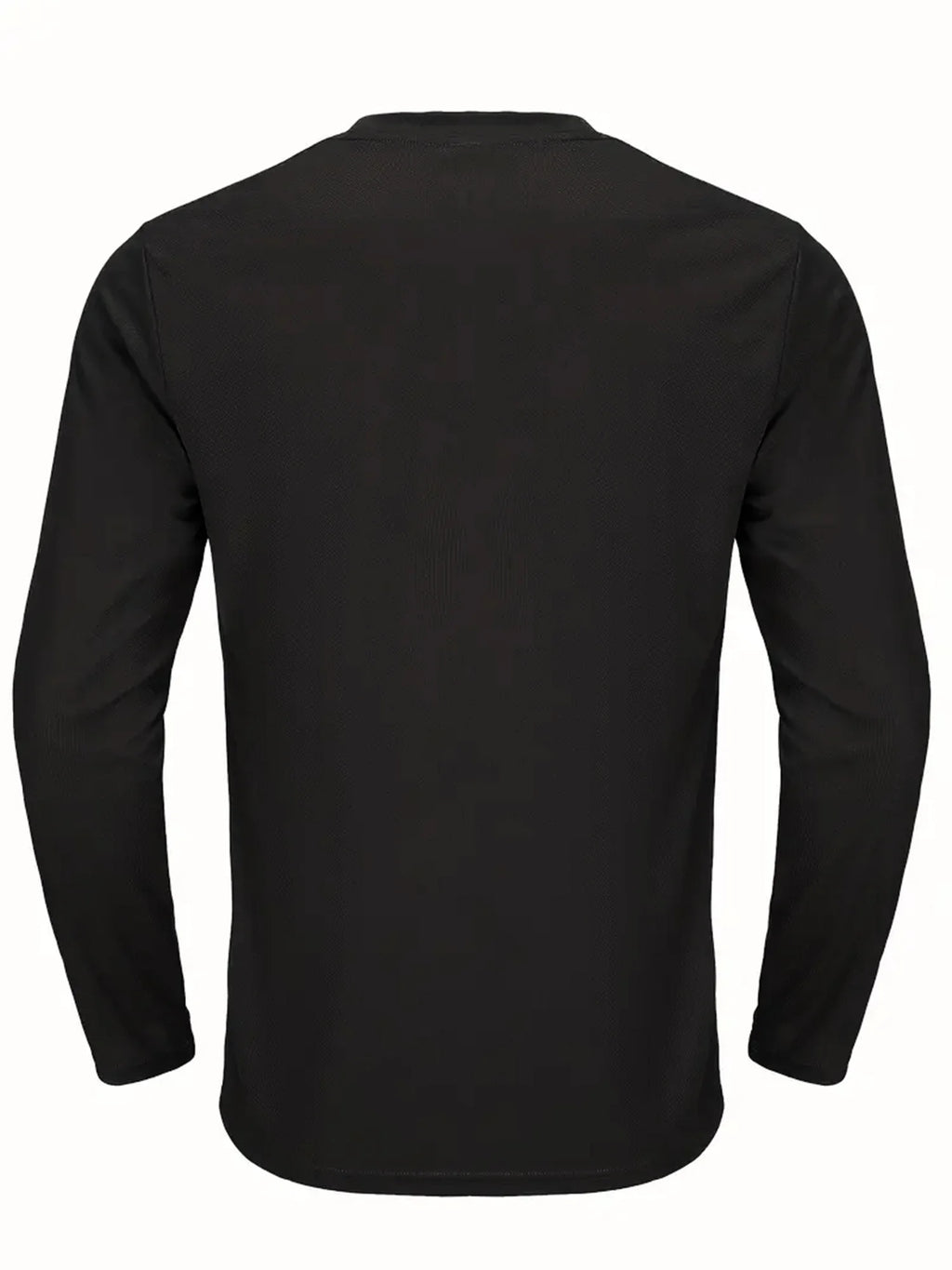 Sports Long-Sleeved Black 3-Piece Men's Round Neck Shirt Quick-Drying Top Fitness Sportswear Casual Outdoor Sportswear Body-Shap