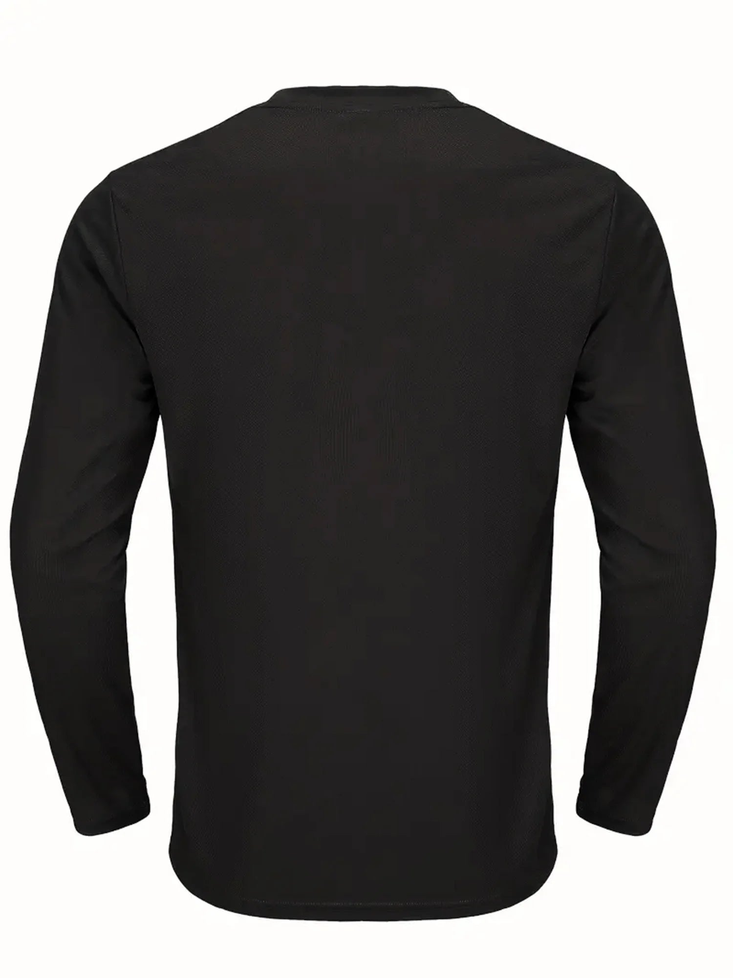 Sports Long-Sleeved Black 3-Piece Men's Round Neck Shirt Quick-Drying Top Fitness Sportswear Casual Outdoor Sportswear Body-Shap