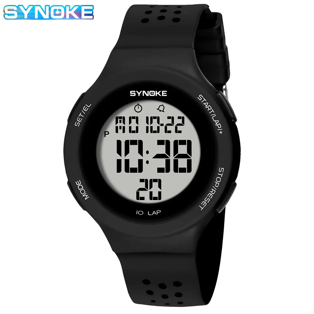 SYNOKE Women's Watches Thin Luxury Swim Waterproof Digital Sport Watch For Men LED Electronic Clock Multifunc Diving Wristwatch