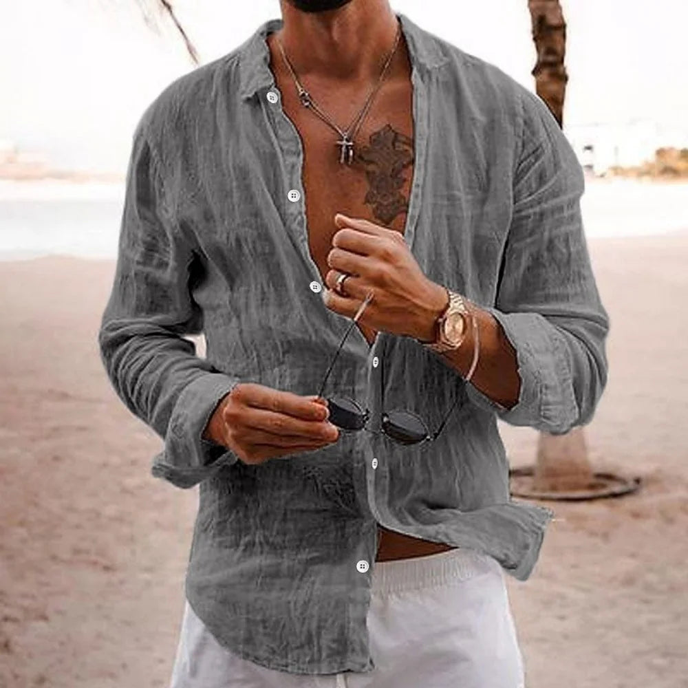 Men's Casual Linen Shirt
