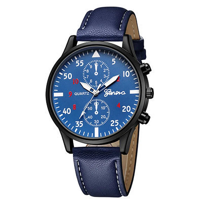 Men’s Retro Leather Quartz Watch – Fashion Business Wristwatch