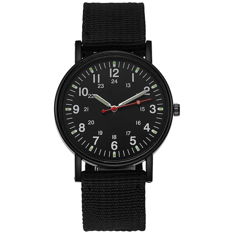 YIKAZE Military Men's Watches Luminous Shock Resistant Men Sports Watches Canvas Strap Simple Outdoor Quartz Wristwatch for man