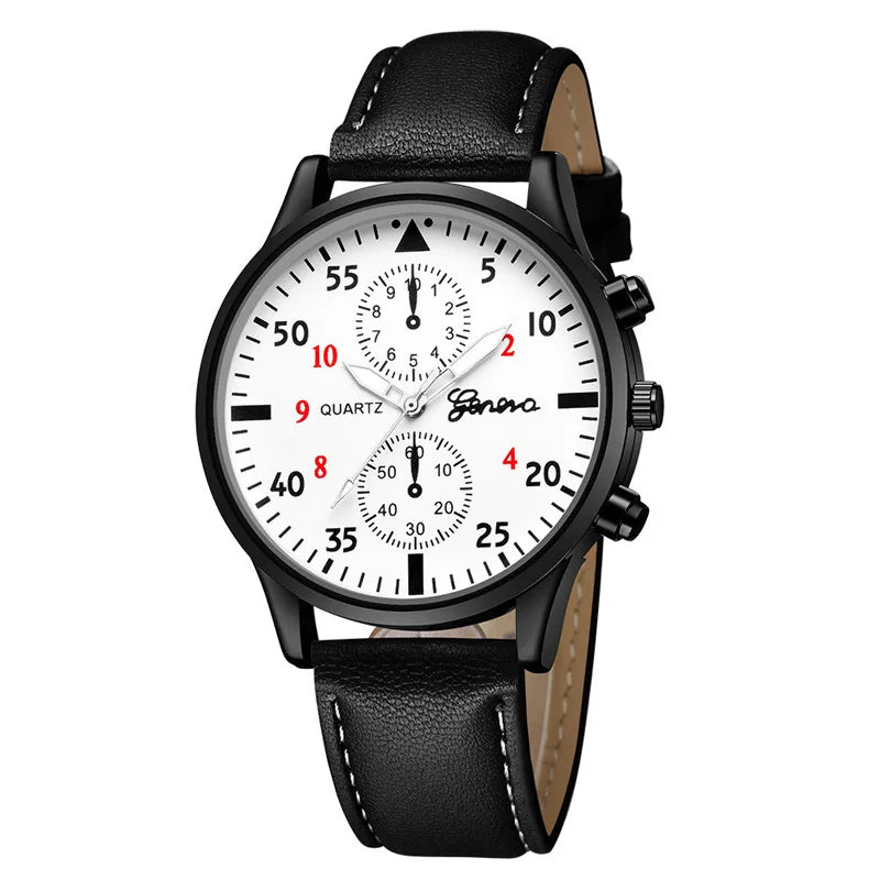 Men’s Retro Leather Quartz Watch – Fashion Business Wristwatch