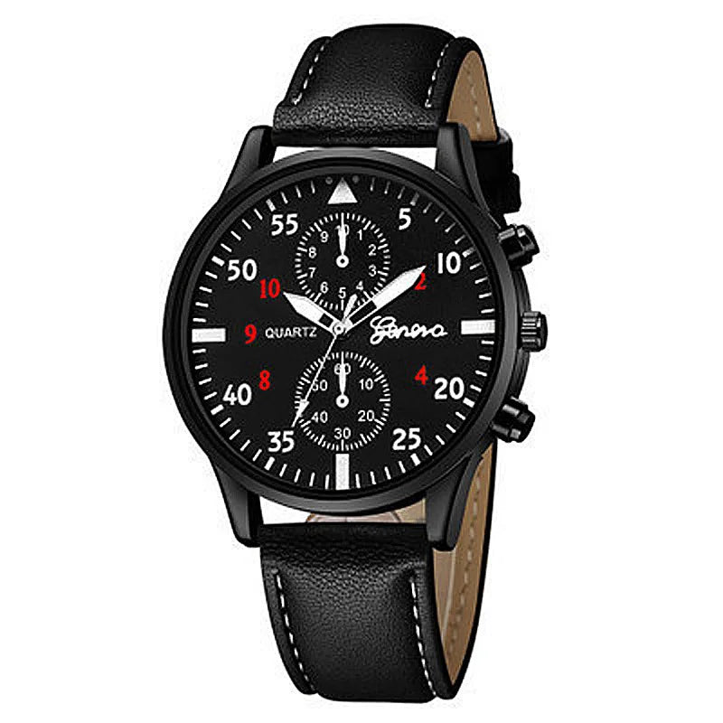 Men’s Retro Leather Quartz Watch – Fashion Business Wristwatch