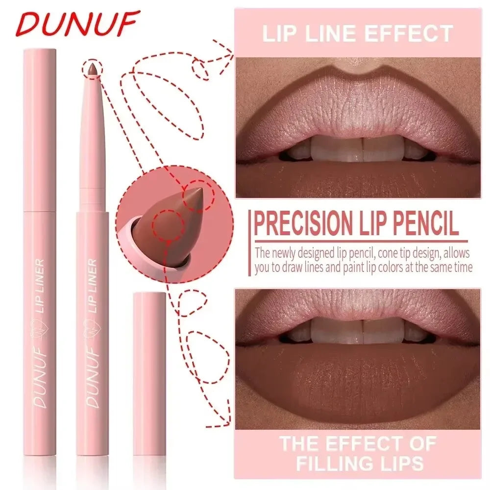 Tapered Lip Liner Pencil – Matte Red/Brown, Long Lasting & Waterproof
