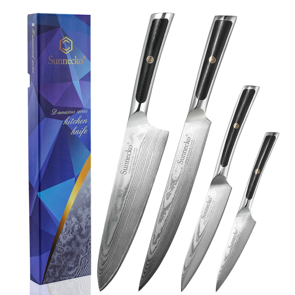 Sunnecko Damascus Knife Set