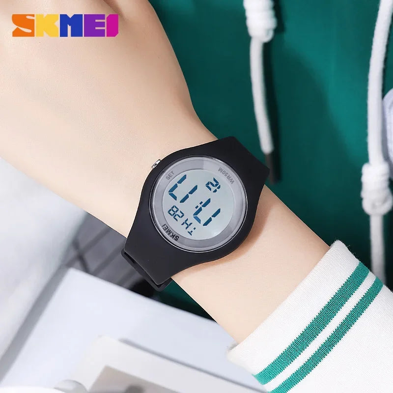 SKMEI 2317 Luxury Waterproof Sports Countdown LED Display Girls Ladies Wristwatches Alarm Digital Watch for Women Reloj Mujer