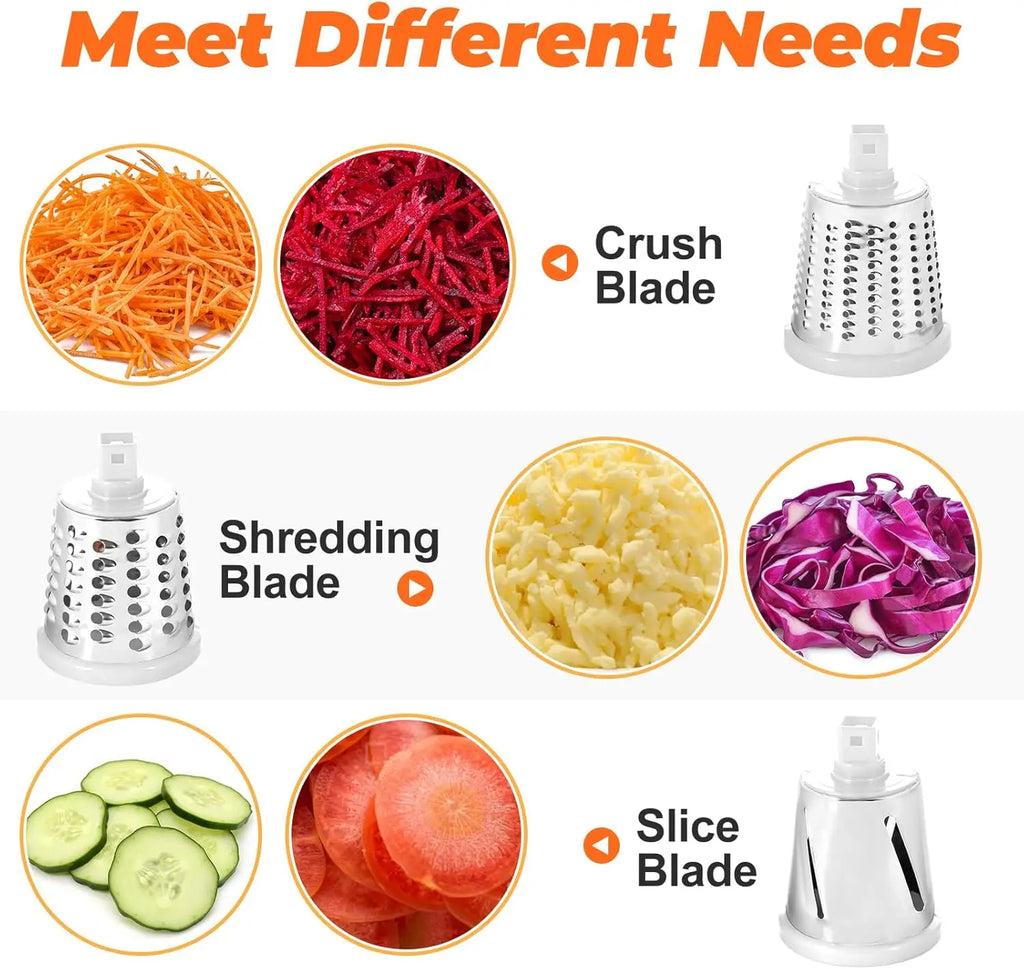 Multi-Purpose Rotary Grater & Vegetable Slicer – Cheese, Potato, Carrot