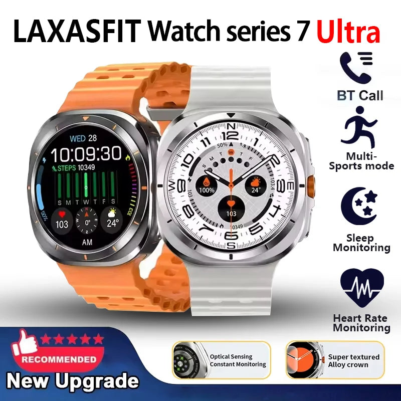 LAXASFIT 2025 Men's Smartwatch – 1.52" HD, Bluetooth, Fitness & Sports
