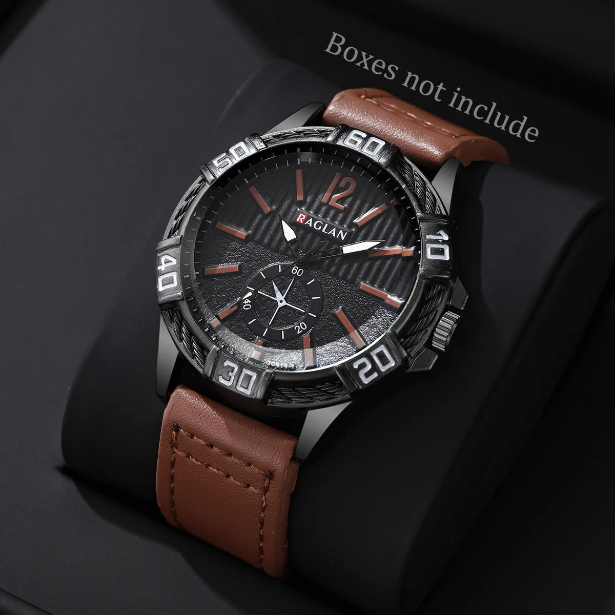 Fashion Large Dial Men's Quartz Watch Casual Leather Strap Men Business Wrist Watches Reloj Hombre（Without Box）