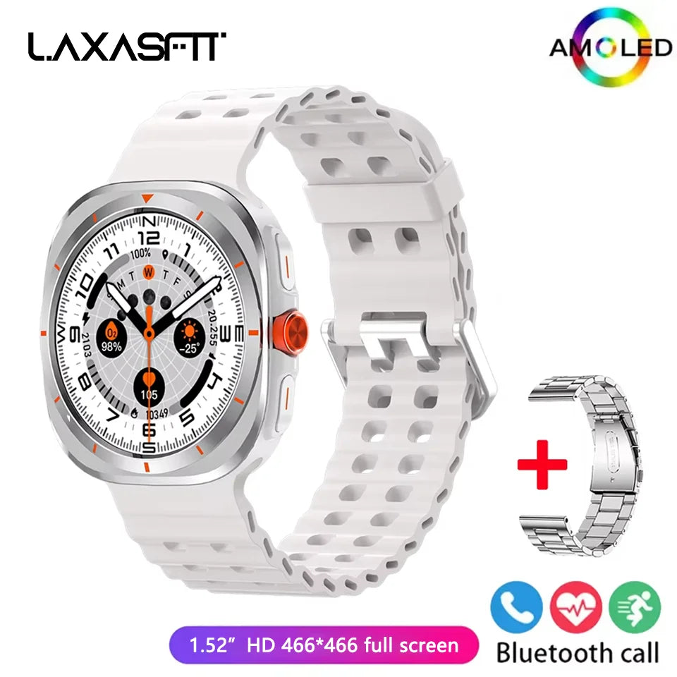 LAXASFIT 2025 Men's Smartwatch – 1.52" HD, Bluetooth, Fitness & Sports