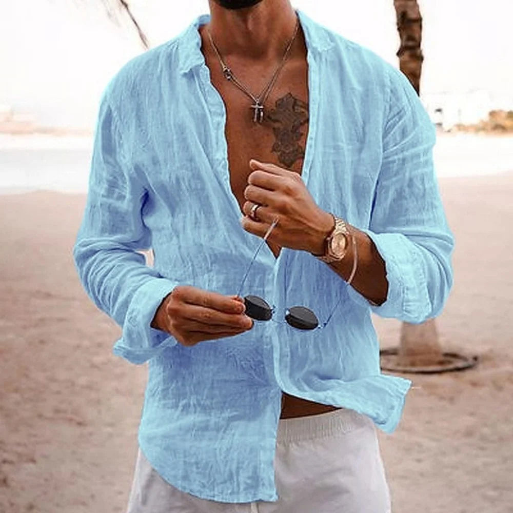 Men's Casual Linen Shirt