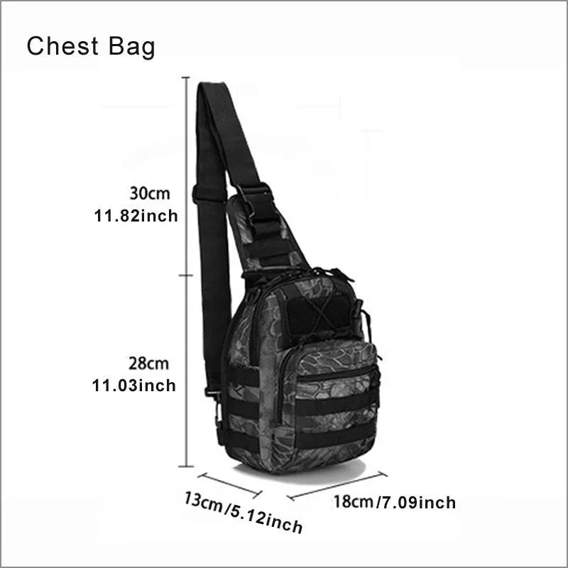 Hiking Trekking Backpack Sports Climbing Shoulder Bags Camping Hunting Daypack Fishing Outdoor Crossbody Bag