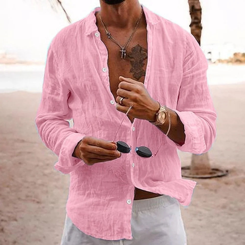 Men's Casual Linen Shirt