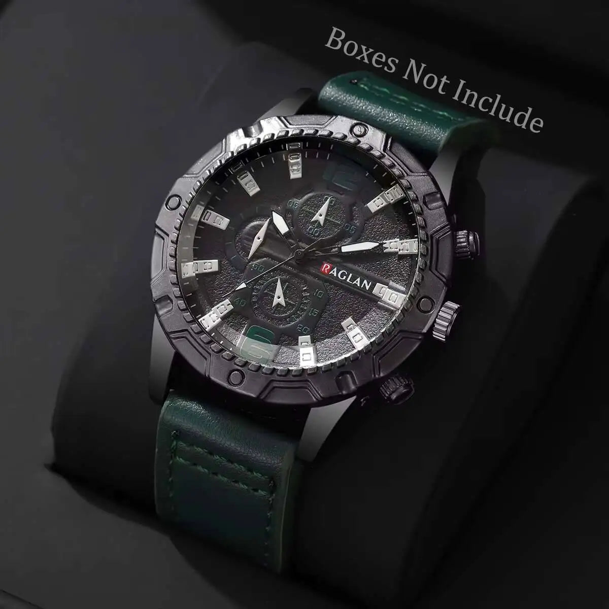 Fashion Leather Strap Men Quartz Watch Casual Large Dial Sports Wristwatch for Mens Clock Reloj Hombre（Without Box）