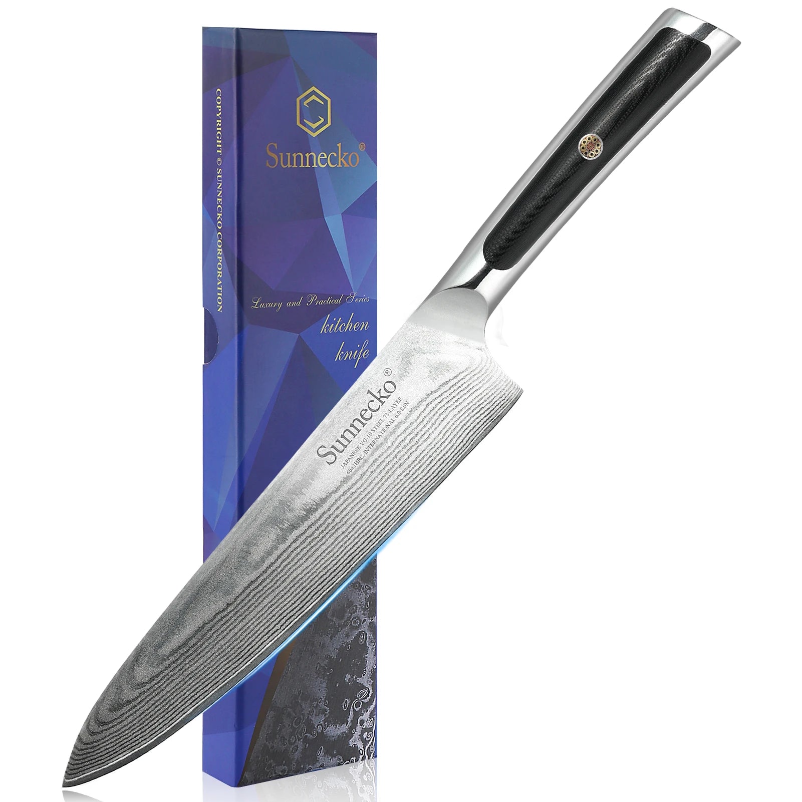 Sunnecko Damascus Knife Set