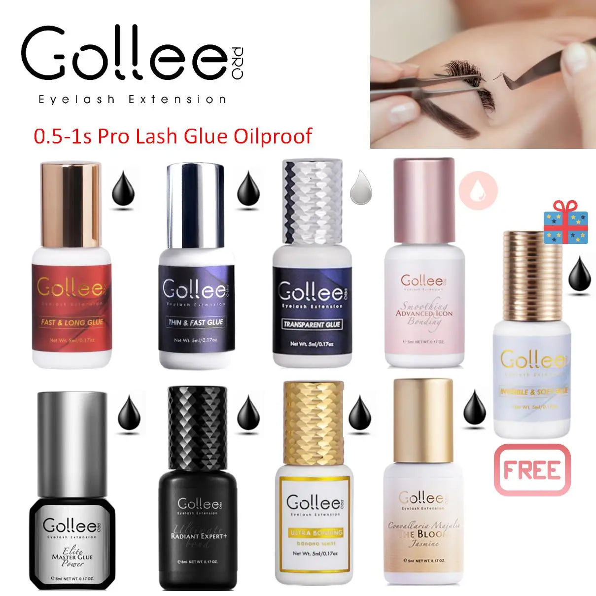 Fast-drying lash adhesive – no odor, no irritation, perfect for extensions