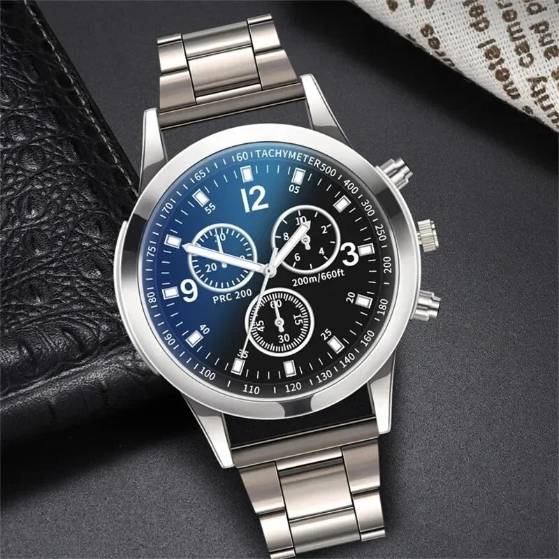 Men's Luxury Stainless Steel Quartz Watch – Business & Casual