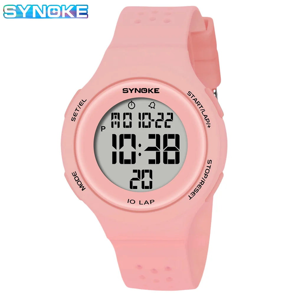 SYNOKE Women's Watches Thin Luxury Swim Waterproof Digital Sport Watch For Men LED Electronic Clock Multifunc Diving Wristwatch