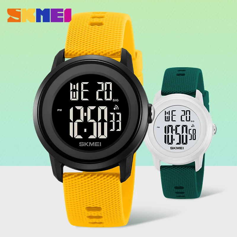 SKMEI 2218 Fashion Digital Watches for Women Men Waterproof Sports LED Display Mens Womens Wristwatches Alarm Reloj De Mujer