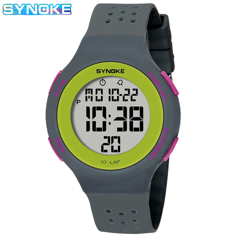 SYNOKE Women's Watches Thin Luxury Swim Waterproof Digital Sport Watch For Men LED Electronic Clock Multifunc Diving Wristwatch