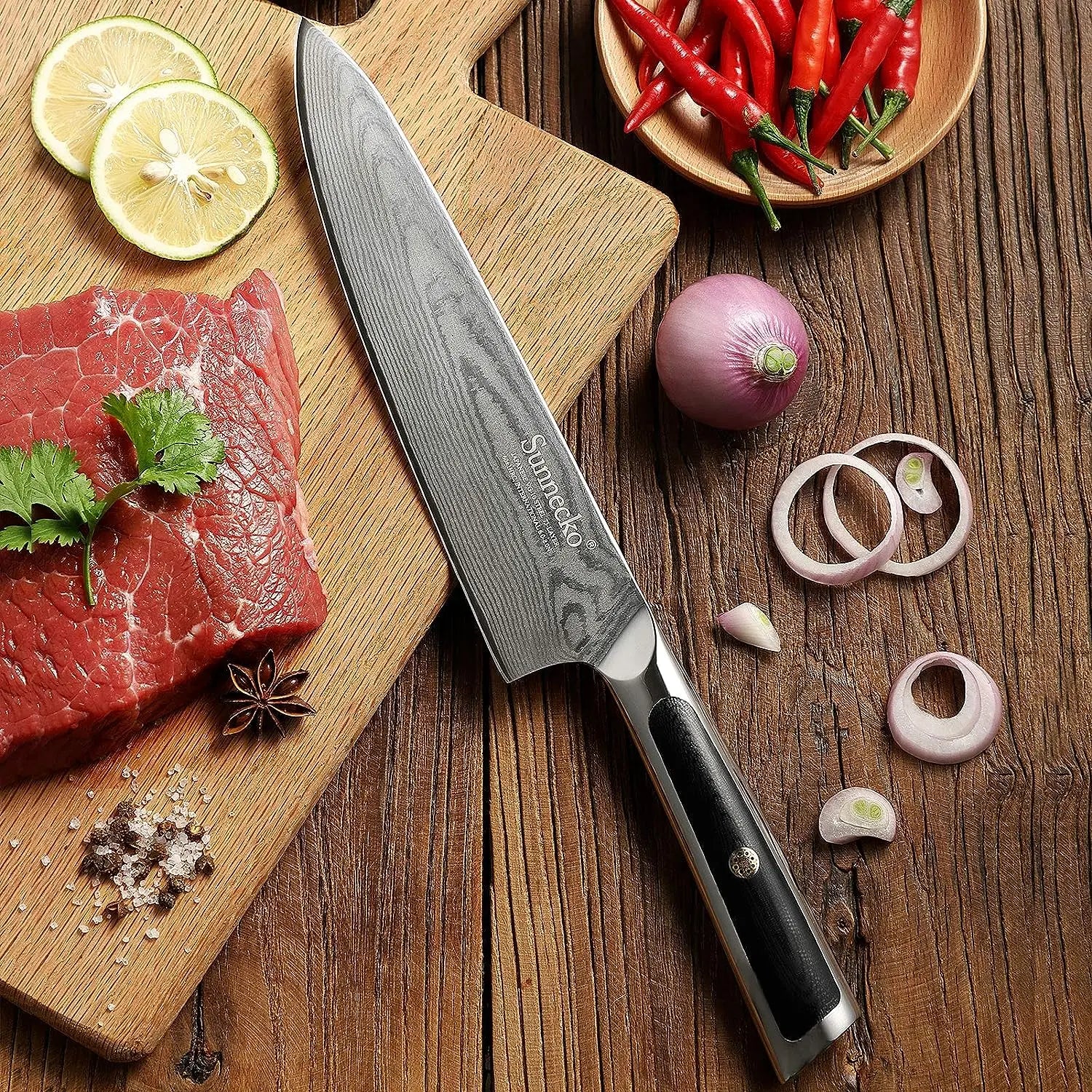 Sunnecko Damascus Knife Set