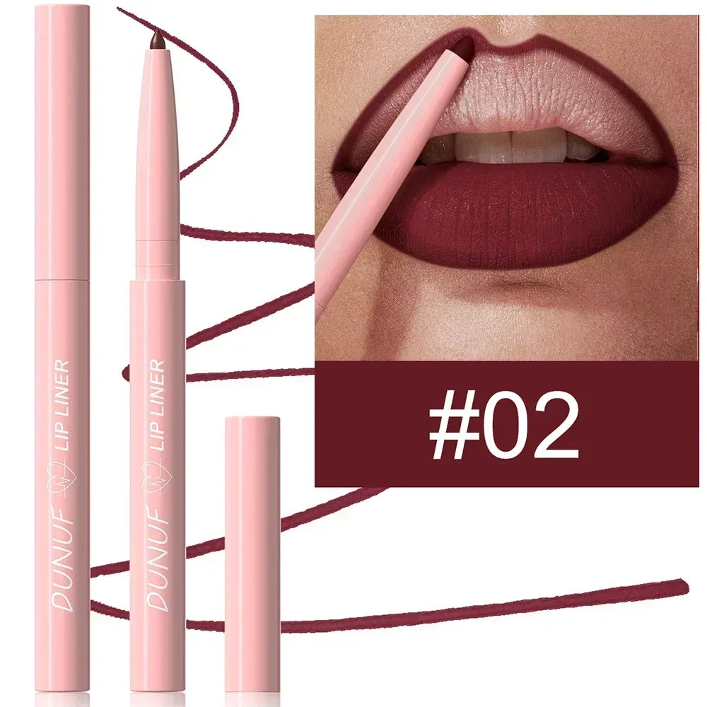 Tapered Lip Liner Pencil – Matte Red/Brown, Long Lasting & Waterproof