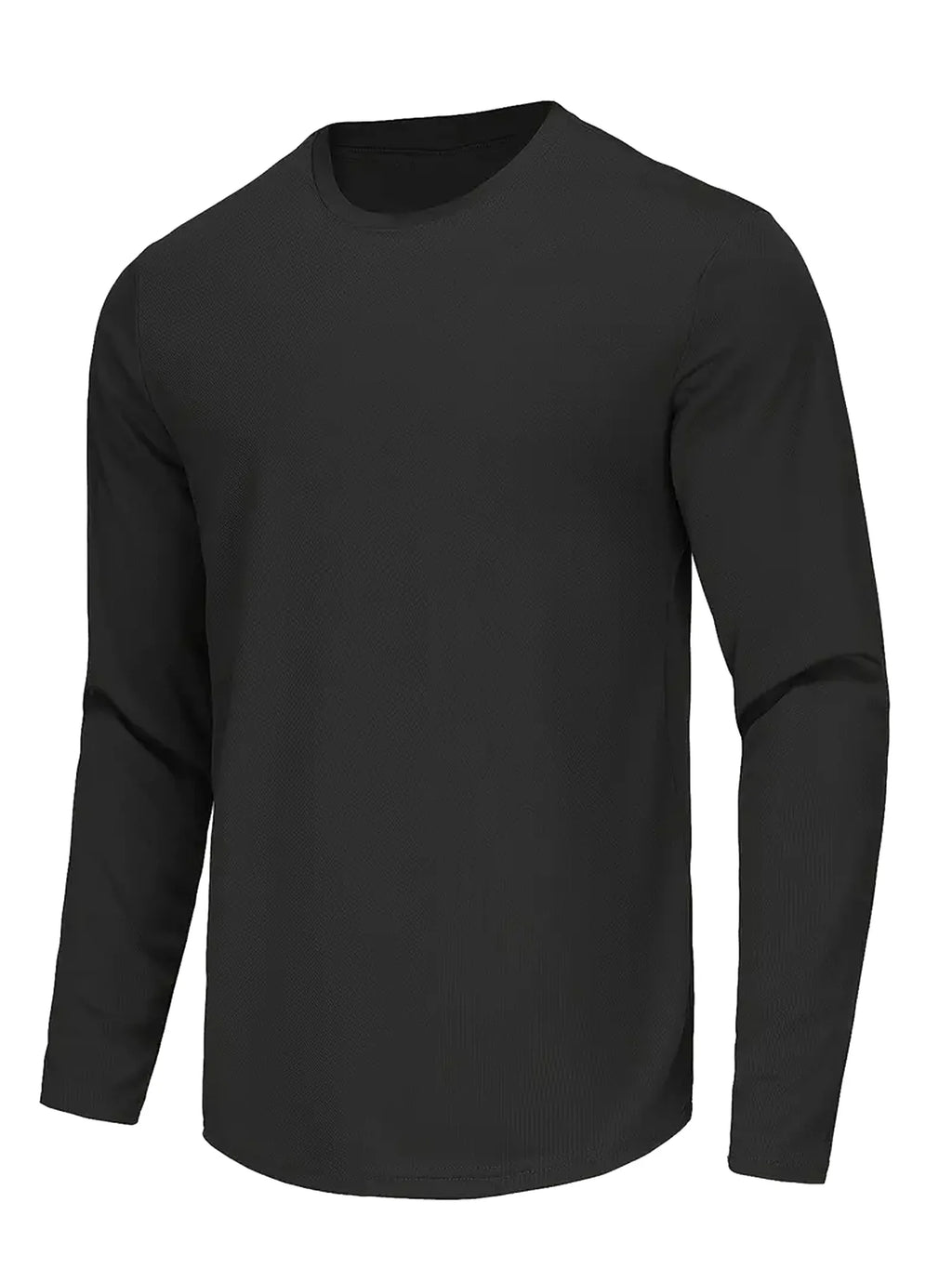 Sports Long-Sleeved Black 3-Piece Men's Round Neck Shirt Quick-Drying Top Fitness Sportswear Casual Outdoor Sportswear Body-Shap