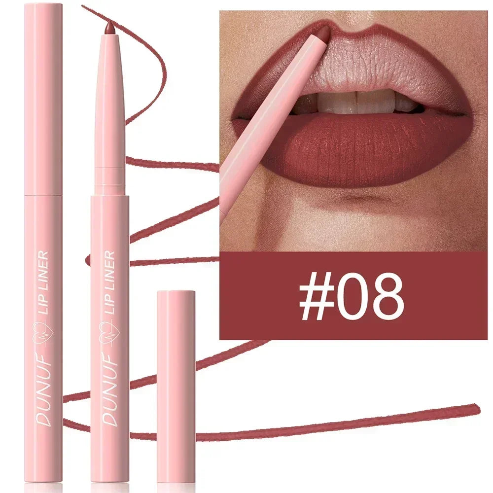 Tapered Lip Liner Pencil – Matte Red/Brown, Long Lasting & Waterproof