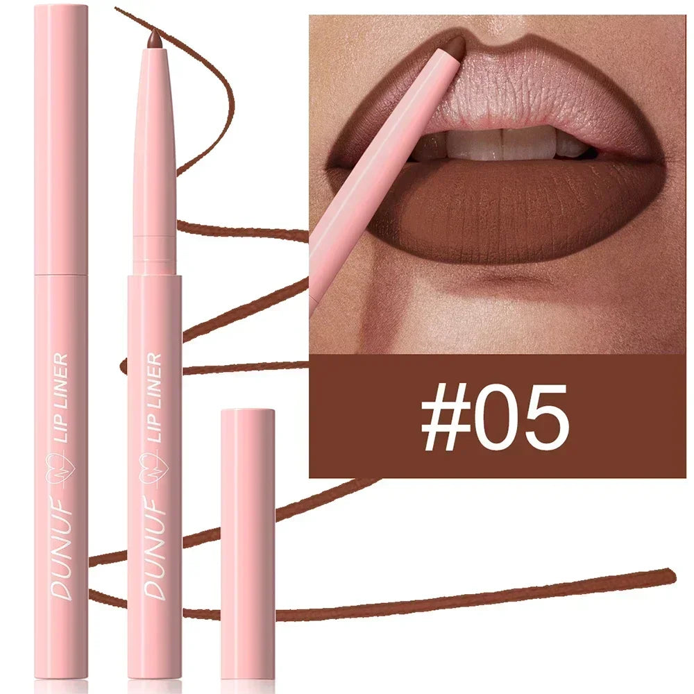 Tapered Lip Liner Pencil – Matte Red/Brown, Long Lasting & Waterproof