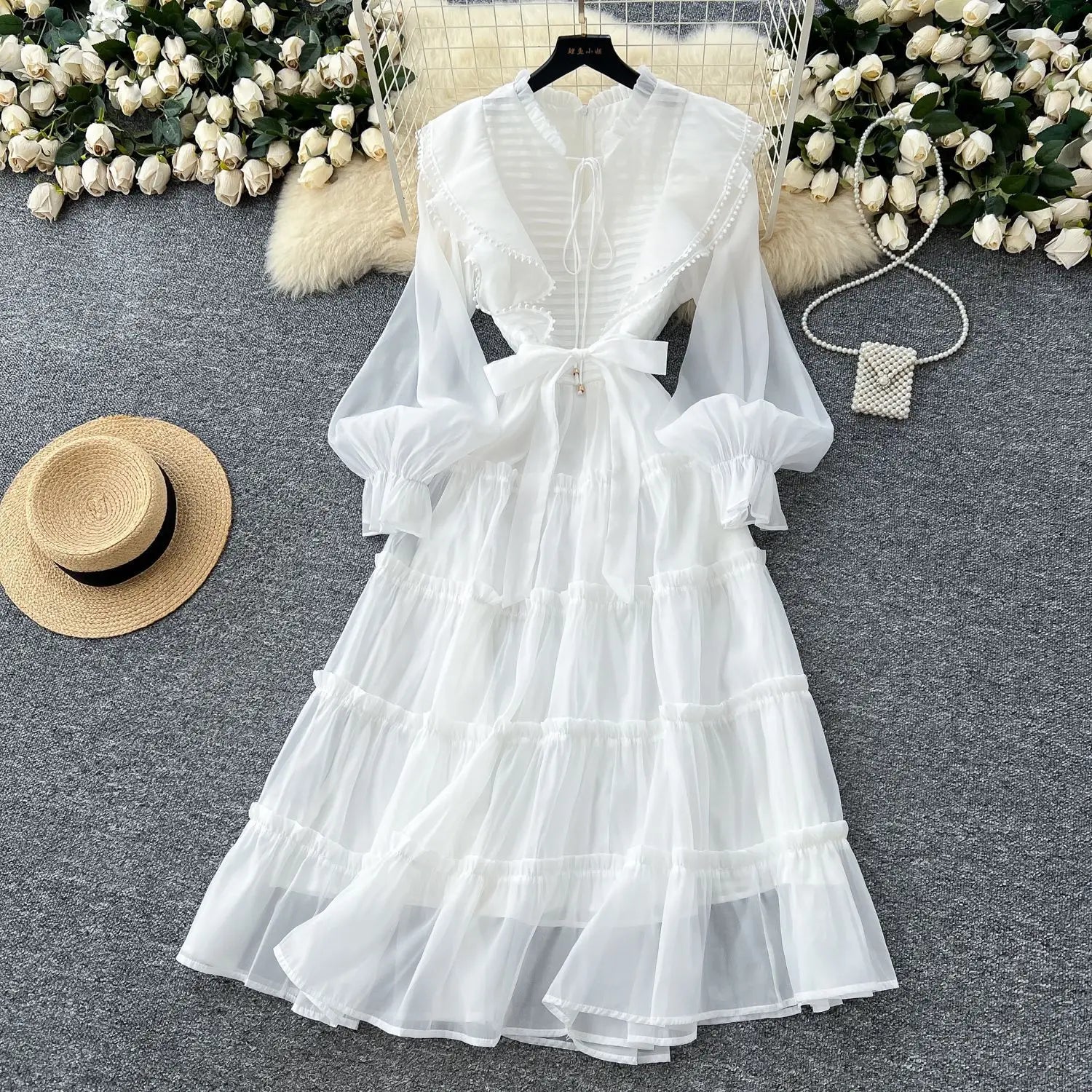 Dress Women Long Dresses Party Night Vestidos Streetwear V Neck Full Sleeve High Waist Elegant Splice Y2k Work Summer 2025