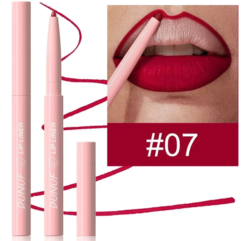 Tapered Lip Liner Pencil – Matte Red/Brown, Long Lasting & Waterproof
