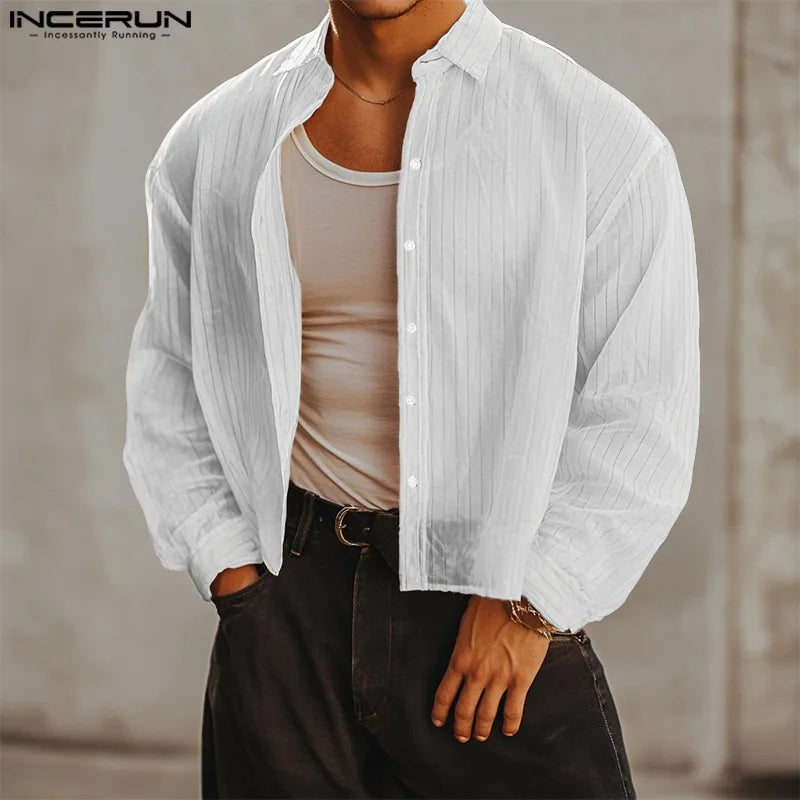 Men's Striped Oversize Shirt