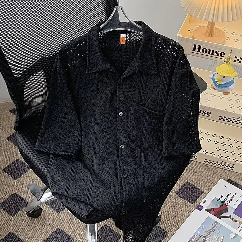 Vintage Hollow-Out Summer Shirt