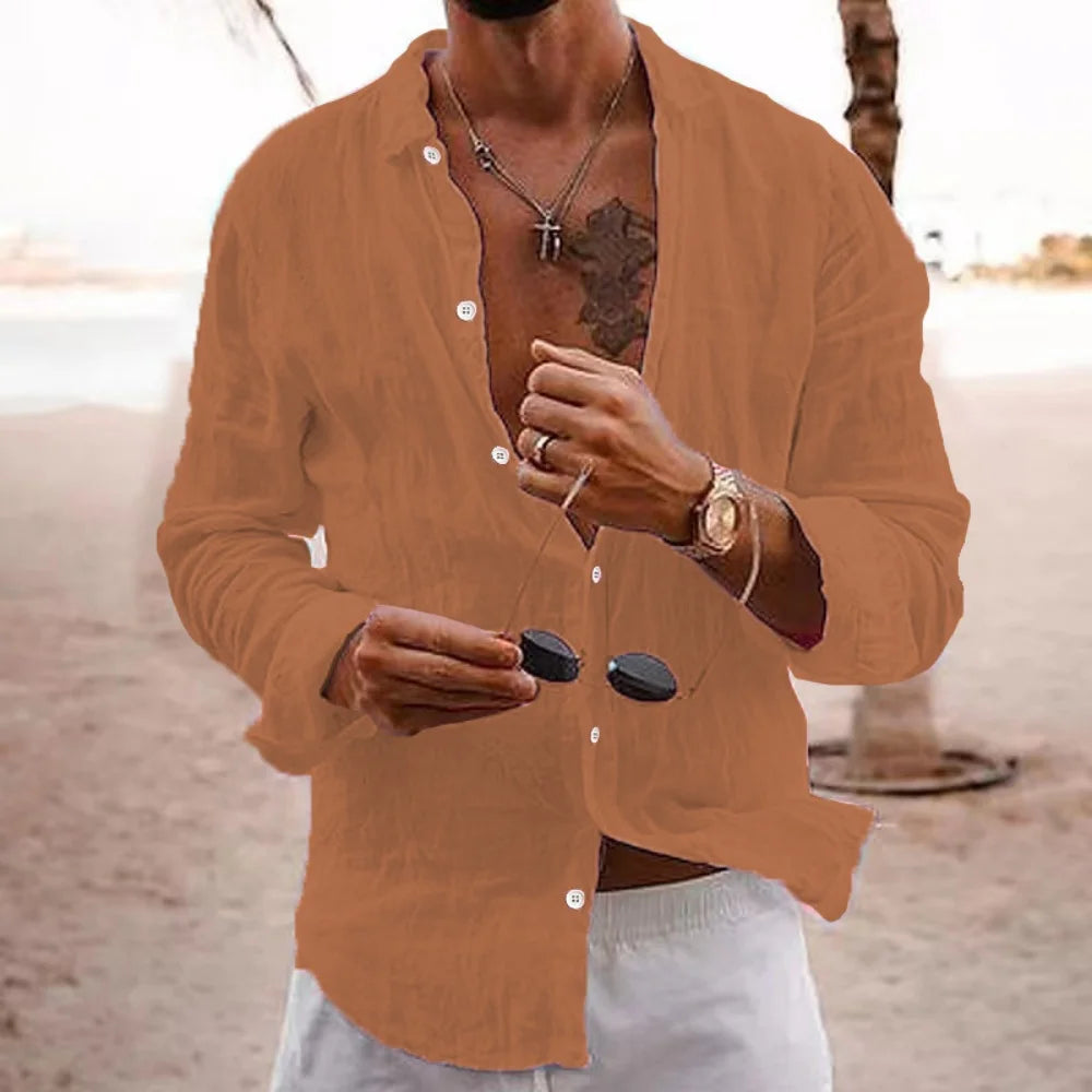 Men's Casual Linen Shirt