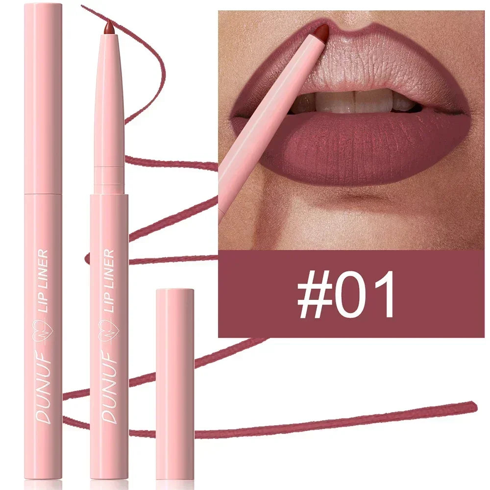 Tapered Lip Liner Pencil – Matte Red/Brown, Long Lasting & Waterproof