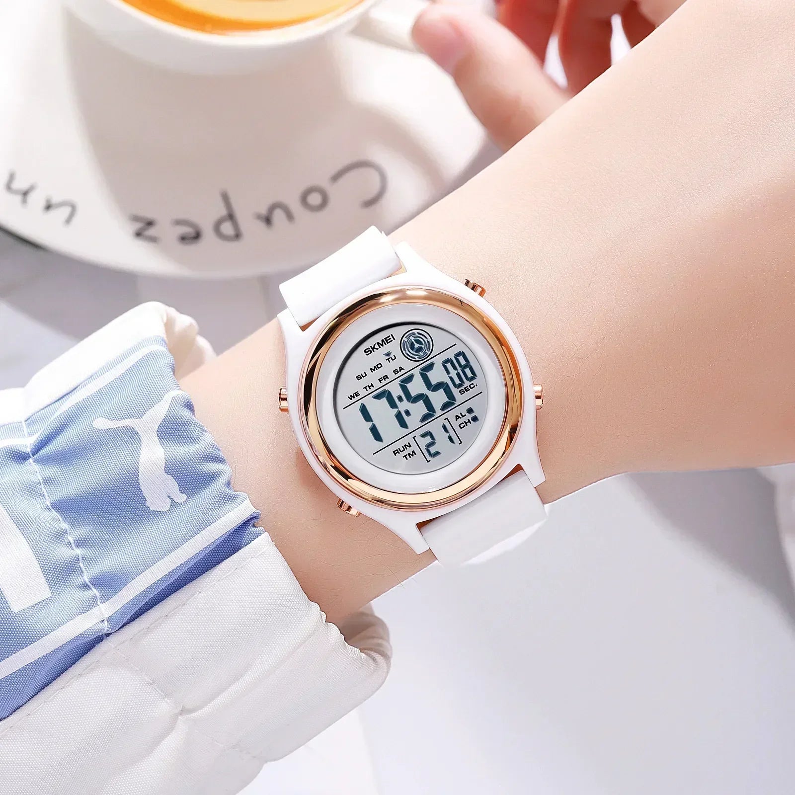SKMEI Luxury Waterproof Shockproof Sport Countdown Watches Womens Digital Wristwatch for Women Stopwatch Lady Girl Relojes 2094