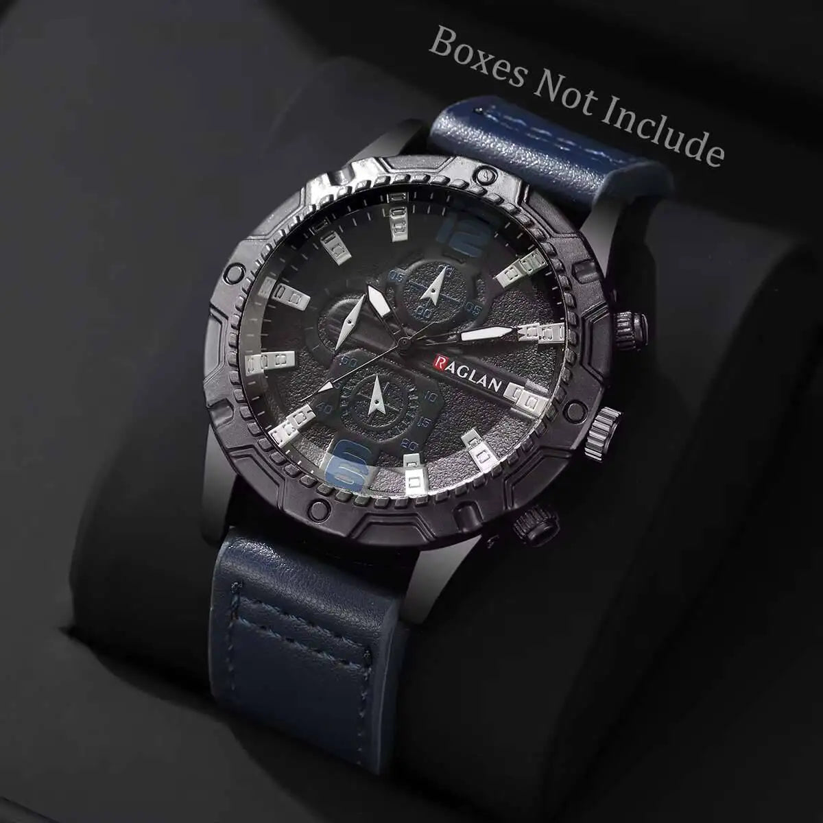 Fashion Leather Strap Men Quartz Watch Casual Large Dial Sports Wristwatch for Mens Clock Reloj Hombre（Without Box）