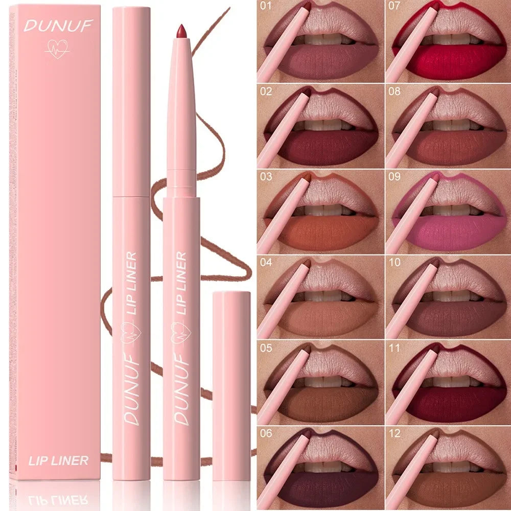 Tapered Lip Liner Pencil – Matte Red/Brown, Long Lasting & Waterproof
