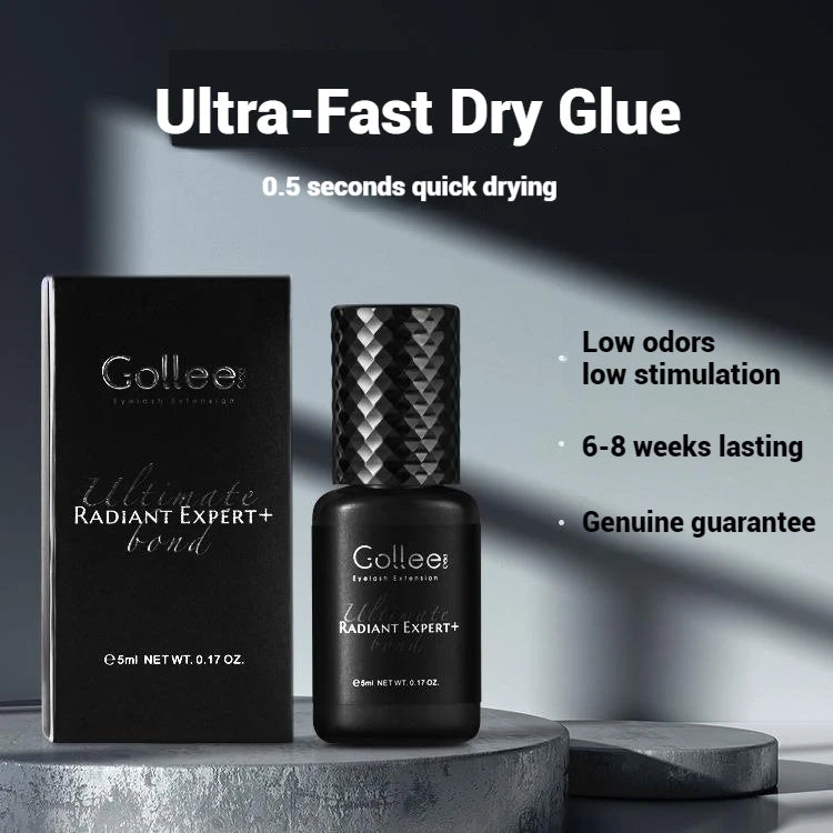 Extra-strong waterproof lash glue – fast drying, long-lasting hold.